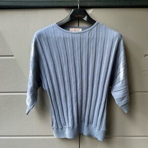 Knit Sweater Top in Powder Blue